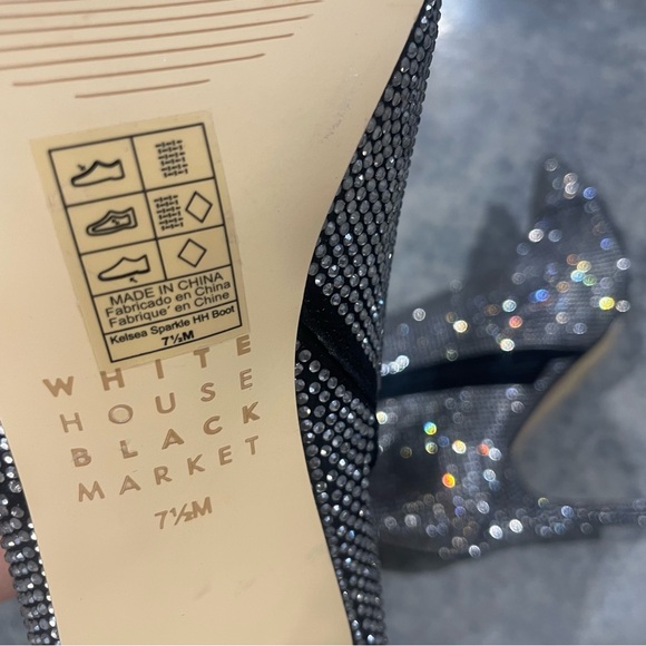 White House Black Market- SZ 7.5 NWOT Rhinestone Booties - Picture 8 of 10